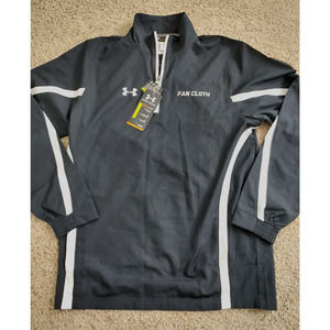 Under Armour Pullover Men's Size S UA Team 1/4 Zip Fan Cloth Light Gear Black